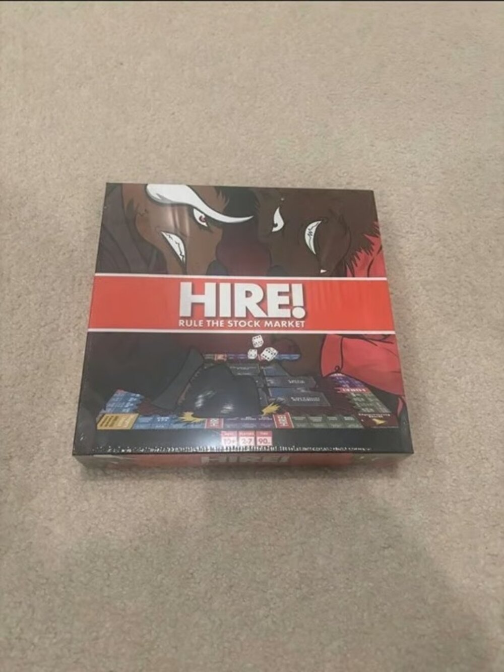 HIRE! Rule the Stock Market Board Game New Sealed Strategy Family Game Monopoly